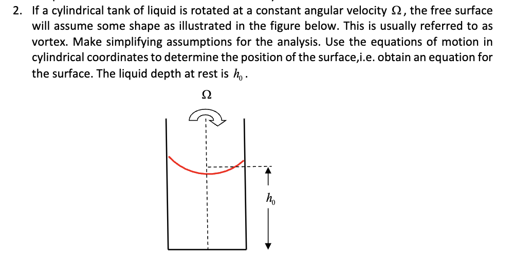 If a cylindrical tank of liquid is rotated at a