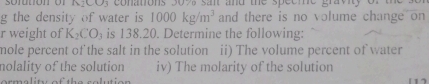 g the density of water is 1 0 0 0 k g m 3 and