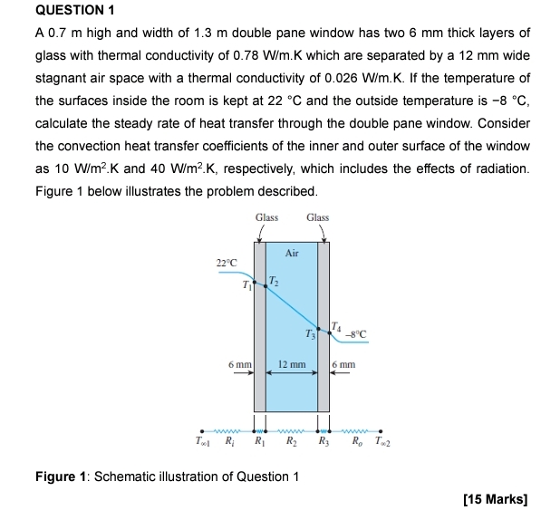 QUESTION 1 A 0 . 7 m high and width of 1 . 3 m