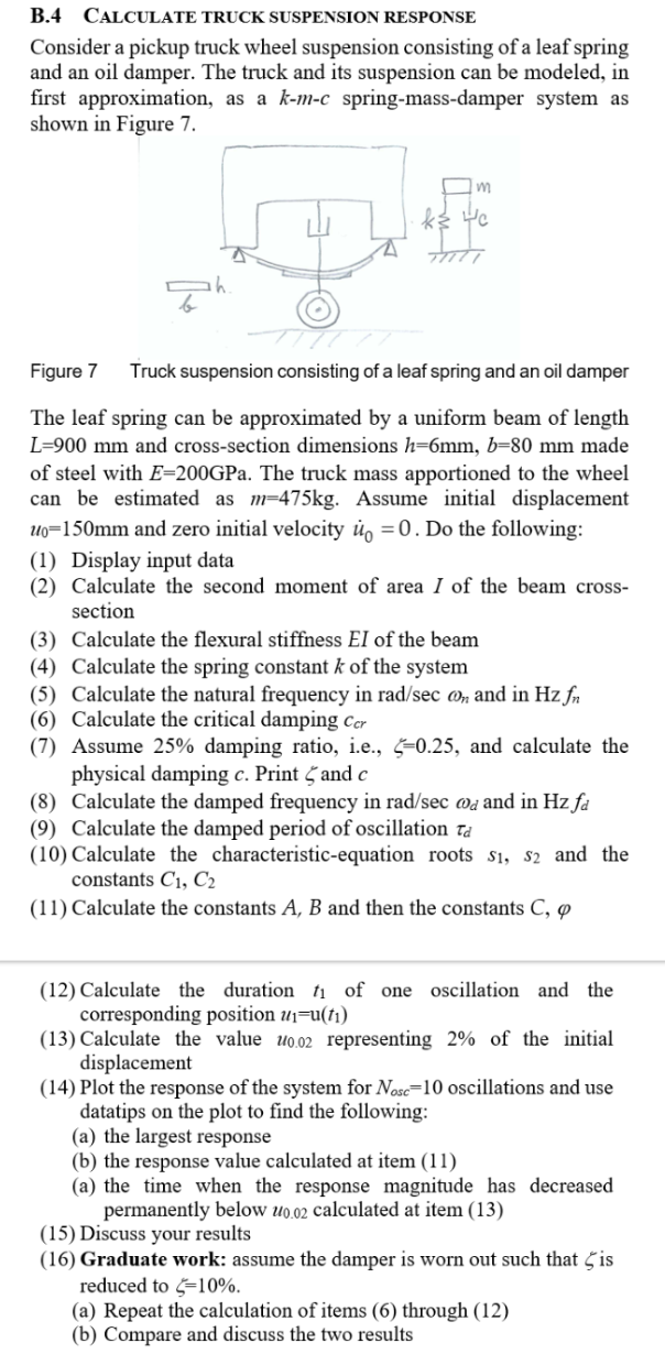 B . 4 CALCULATE TRUCK SUSPENSION RESPONSE