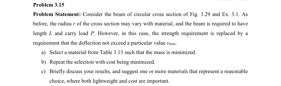 Problem 3 . 1 5 Problem Statement: Consider the