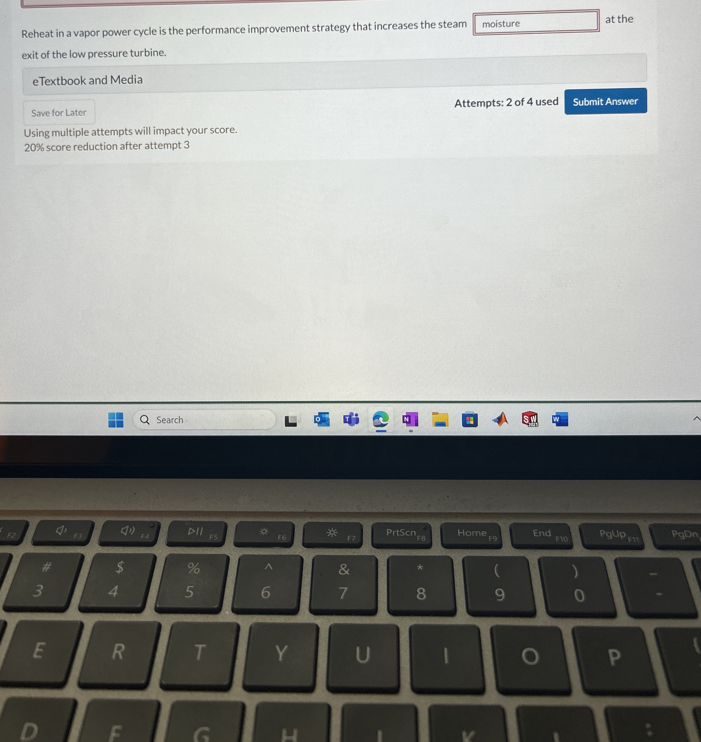 Reheat in a vapor power cycle is the performance