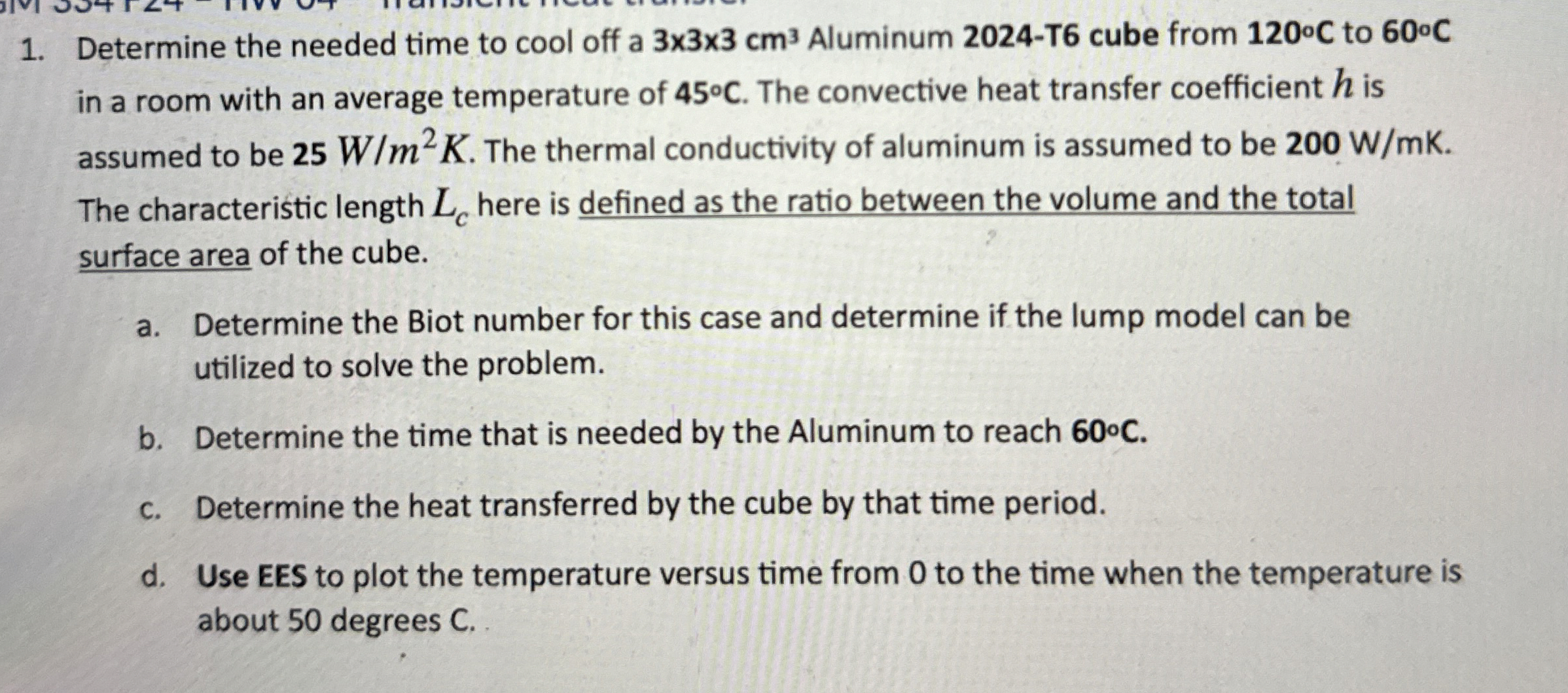 Solve this problem for a sphere with 4 cm
