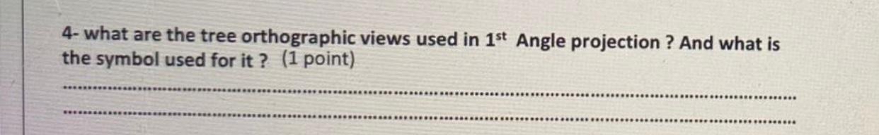 What are the tree orthographic views used in 1 st