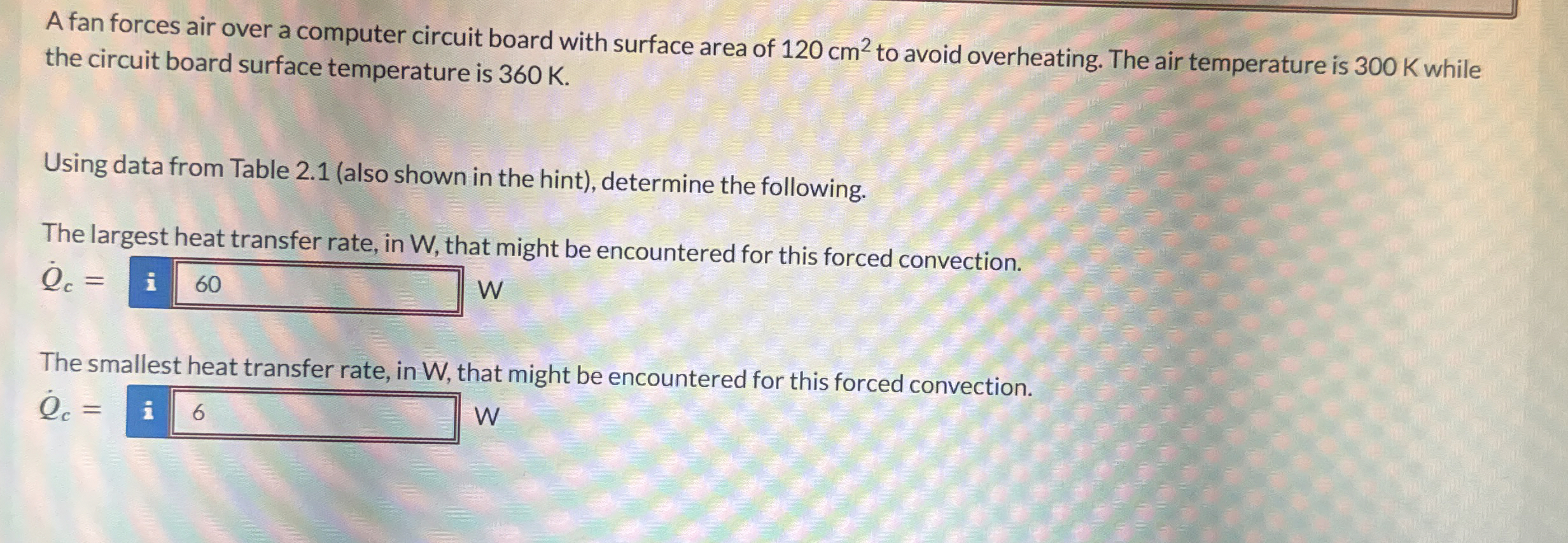 A fan forces air over a computer circuit board