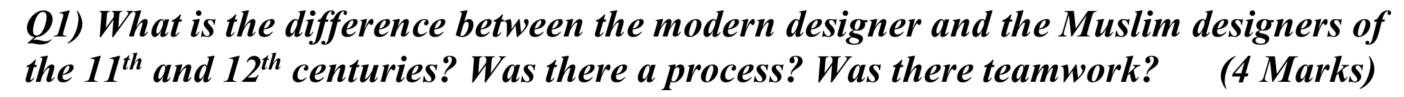 Q 1 ) What is the difference between the modern