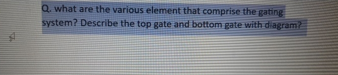 Q . what are the various element that comprise