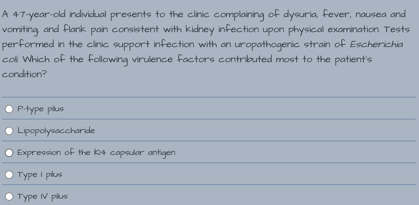 A 4 7 - year - old individual presents to the