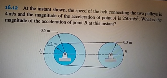1 6 . 1 2 At the instant shown, the speed of the