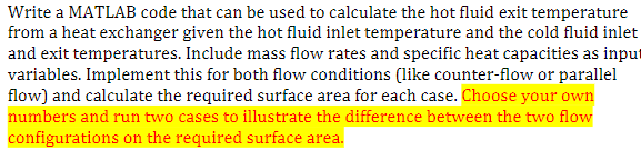 Write a MATLAB code that can be used to calculate