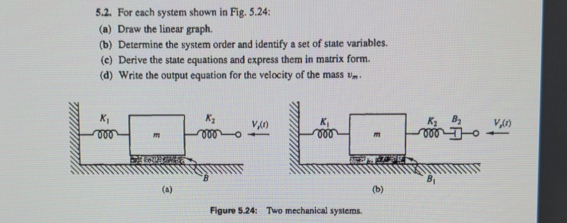 5 . 2 . For each system shown in Fig. 5 . 2 4 : (