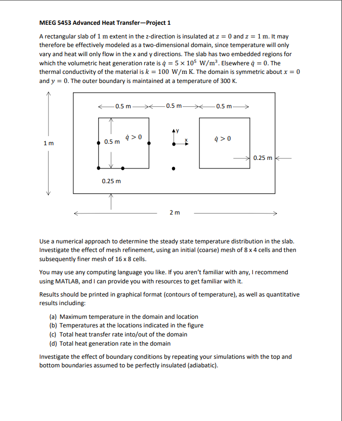 MEEG 5 4 5 3 Advanced Heat Transfer - Project 1 A