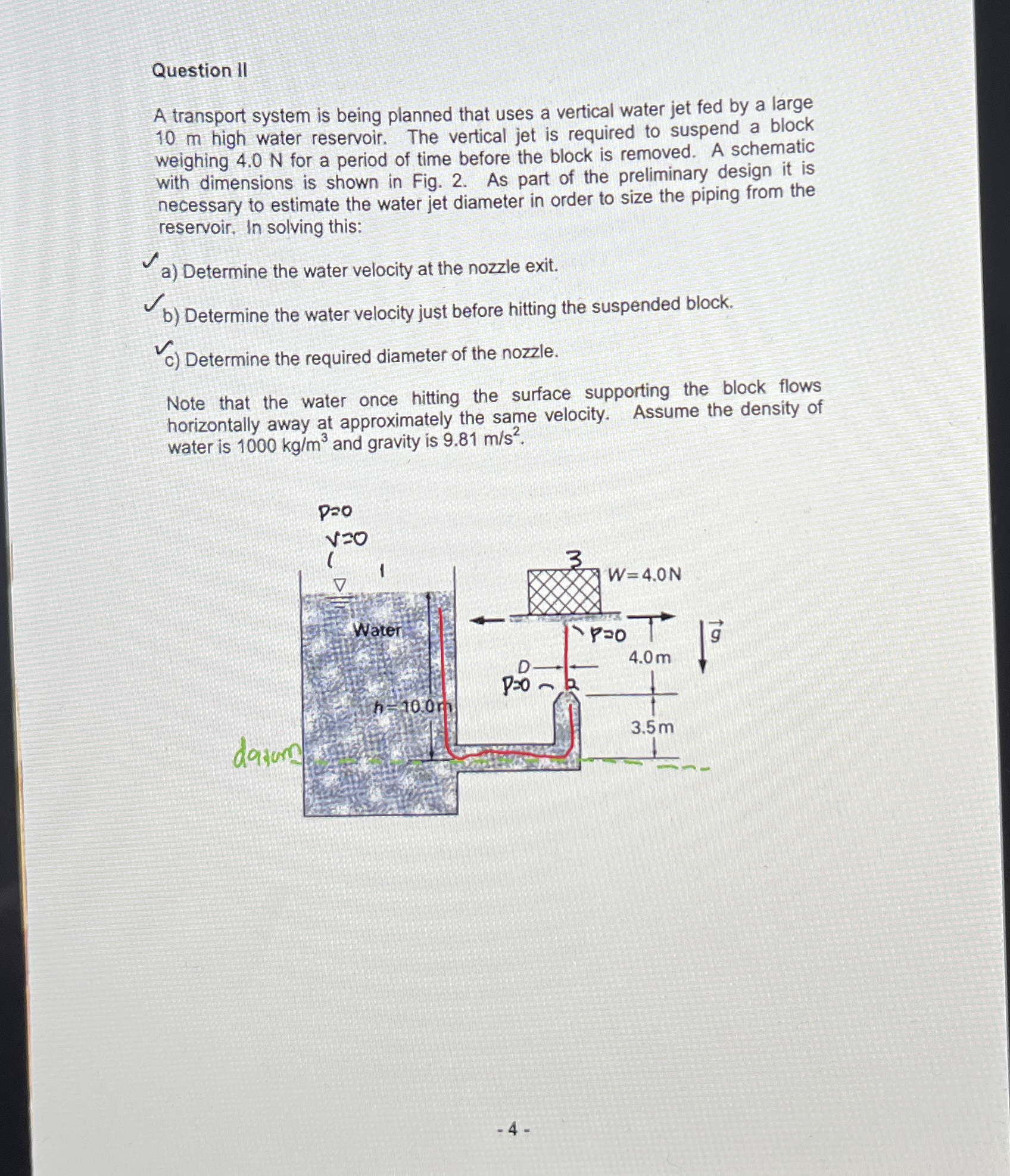 Question II A transport system is being planned