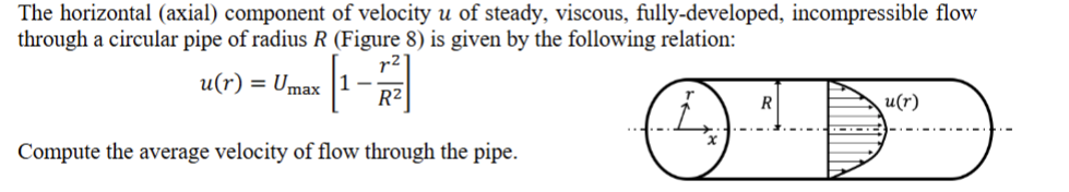 The horizontal ( axial ) component of velocity u