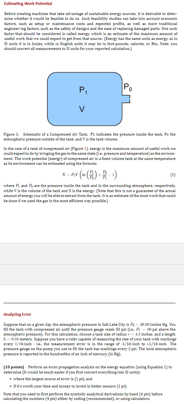 Estimating Work Potential Before creating