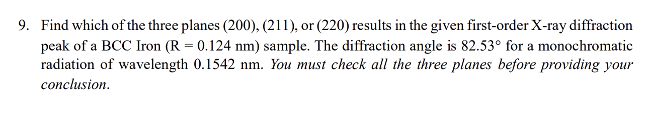 Find which of the three planes ( 2 0 0 ) , ( 2 1