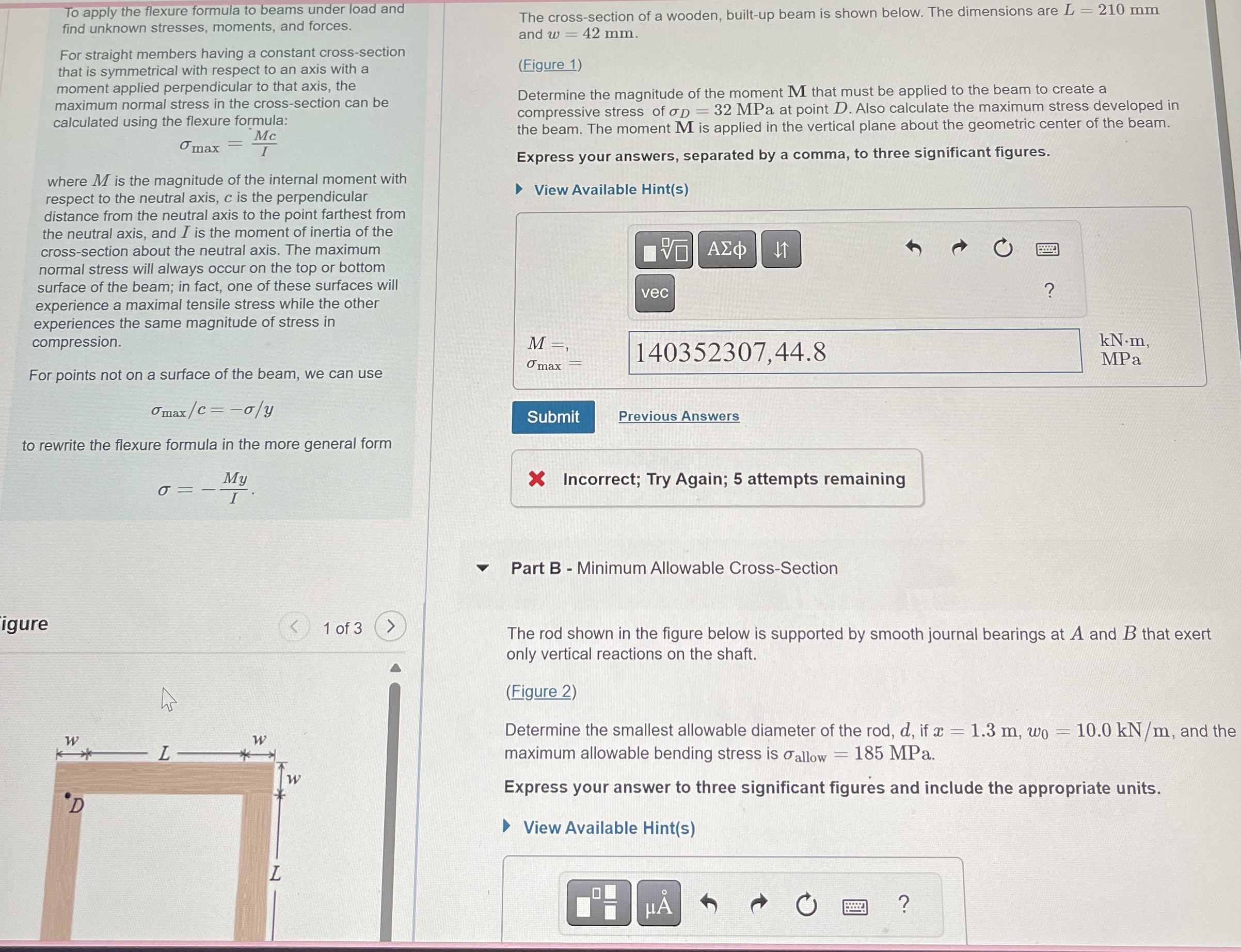 To apply the flexure formula to beams under load
