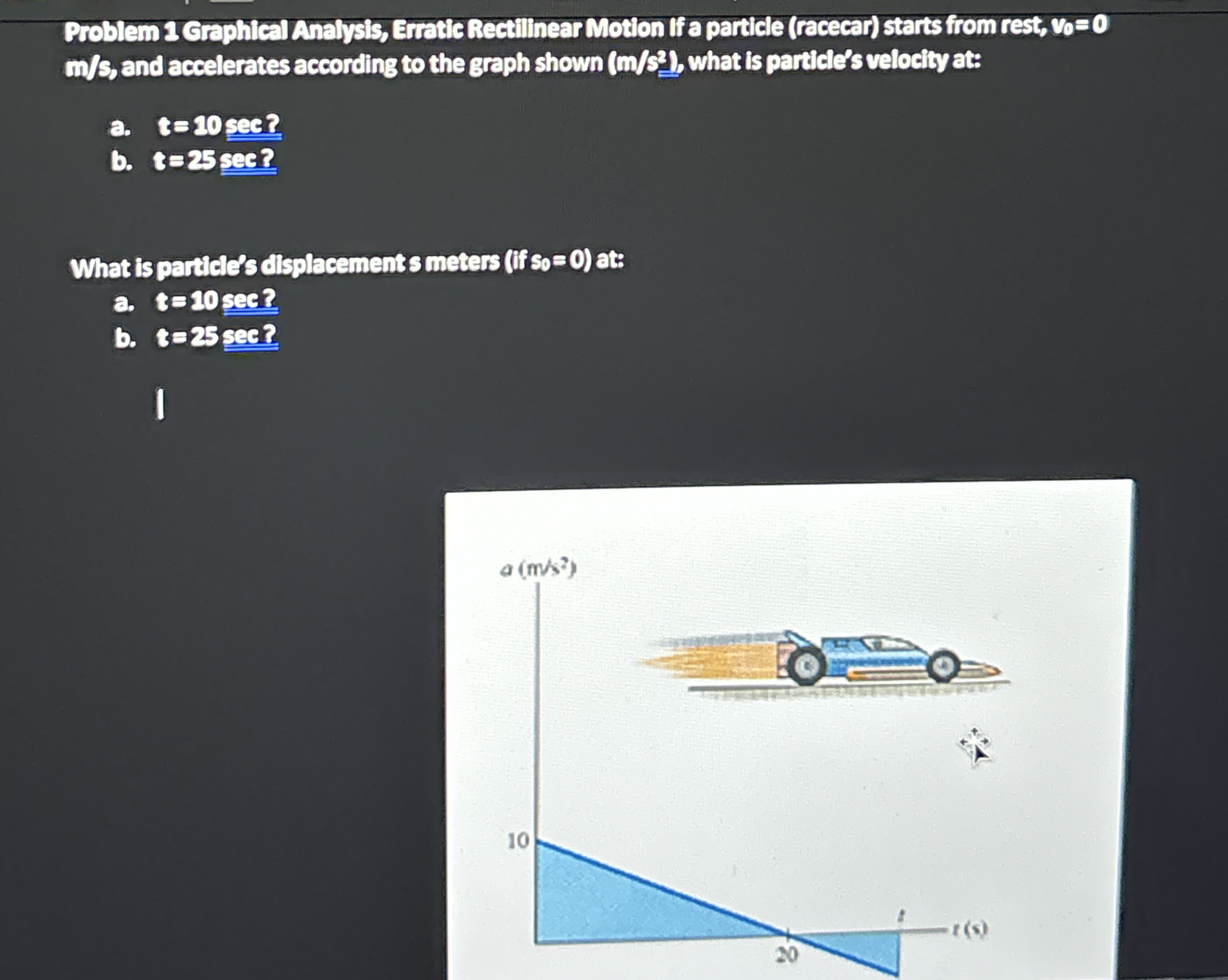 Problem 1 Graphteal Analysis, Erratic Becilinear