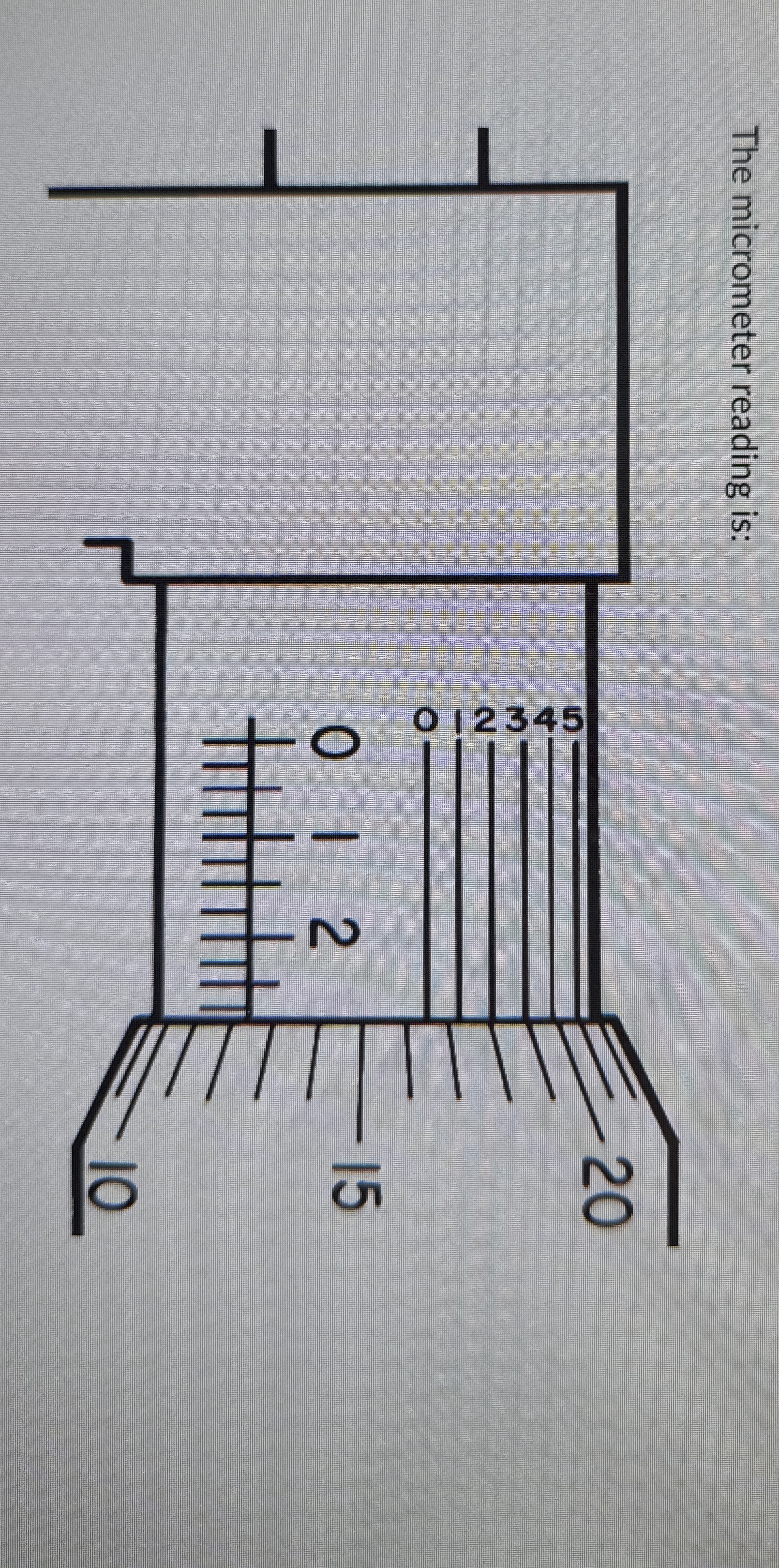 What is the micrometer reading of following
