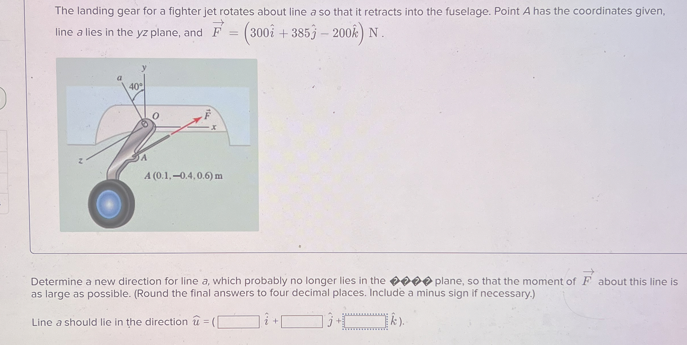 The landing gear for a fighter jet rotates about