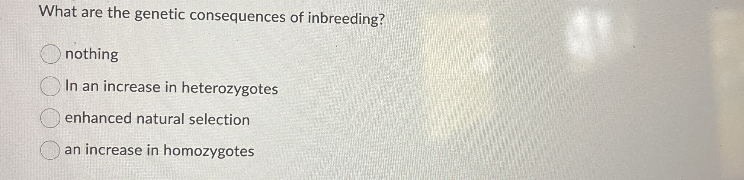 What are the genetic consequences of inbreeding?