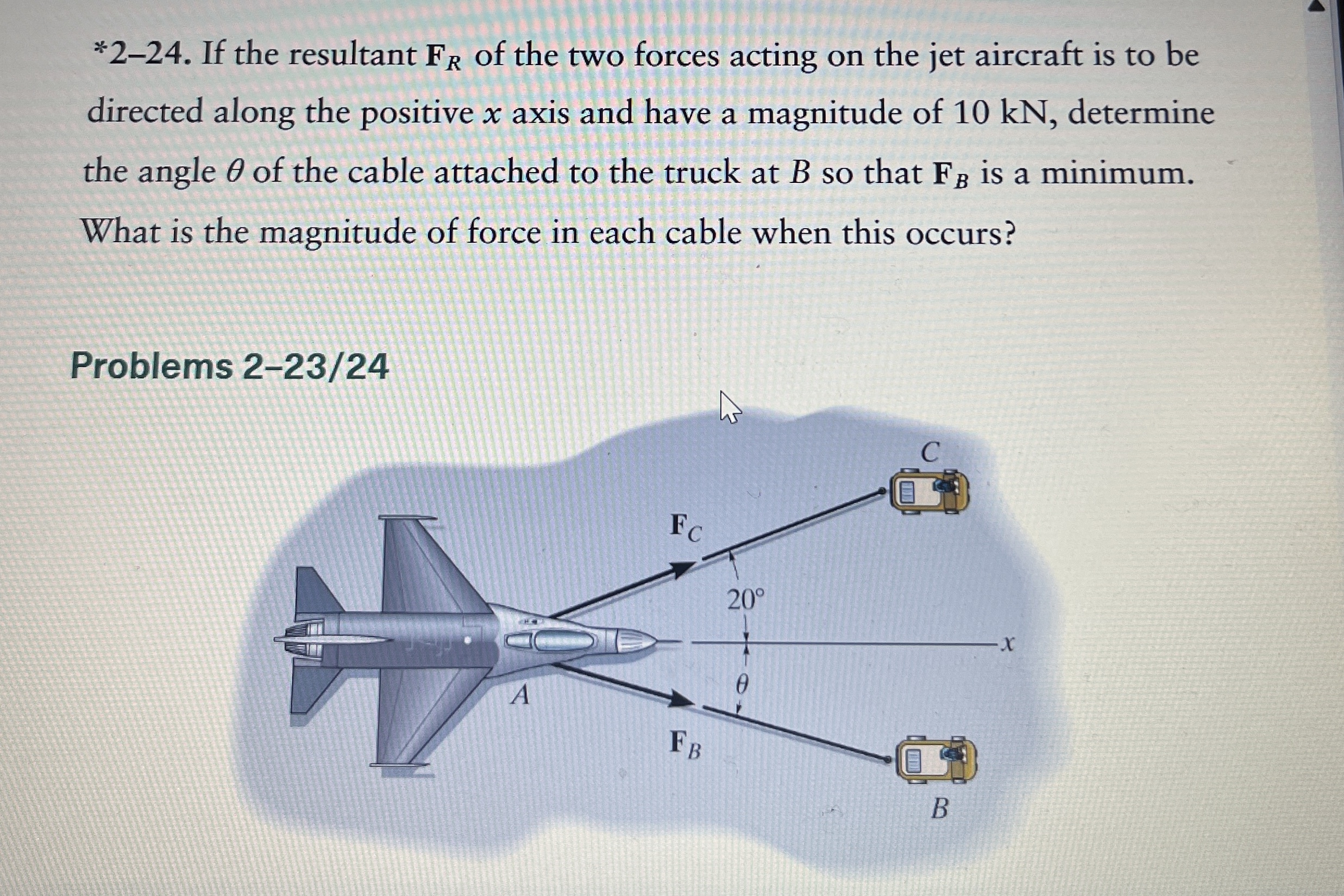* 2 - 2 4 . If the resultant F R of the two