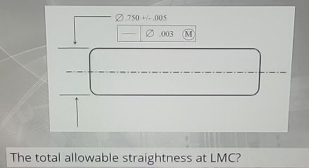 The total allowable straightness at LMC ?