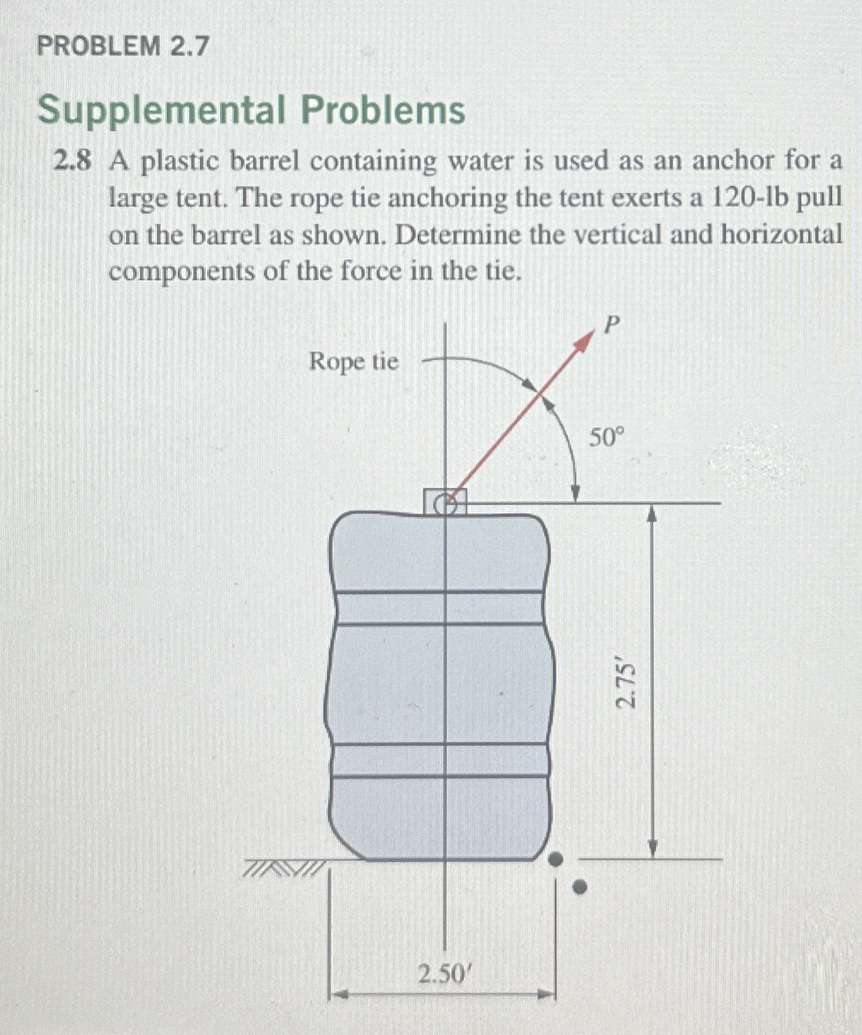 PROBLEM 2 . 7 Supplemental Problems 2 . 8 A