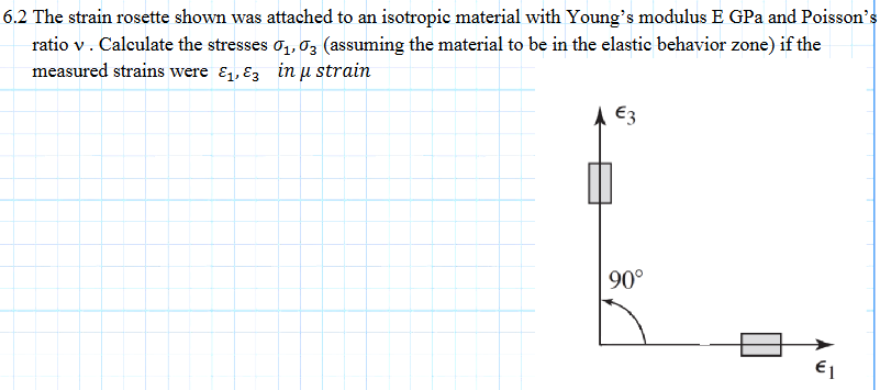 6 . 2 The strain rosette shown was attached to an