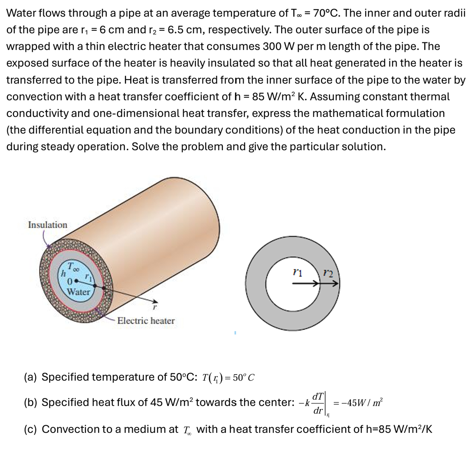 * OMIT PART B * Water flows through a pipe at an