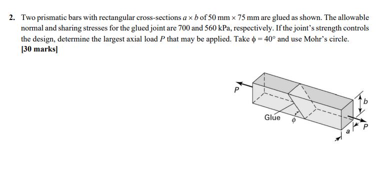 Two prismatic bars with rectangular cross -