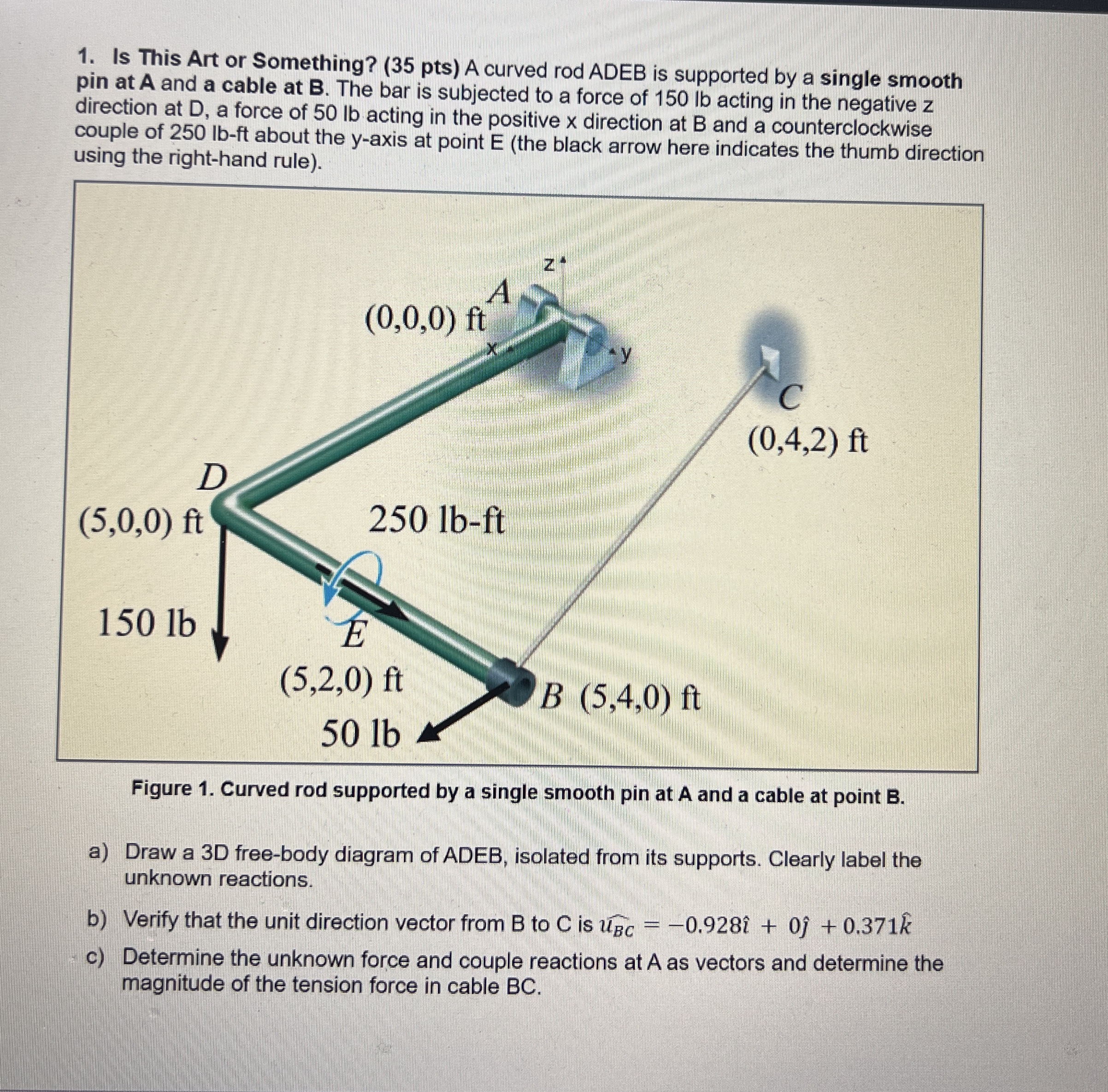 Is This Art or Something? ( 3 5 pts ) A curved
