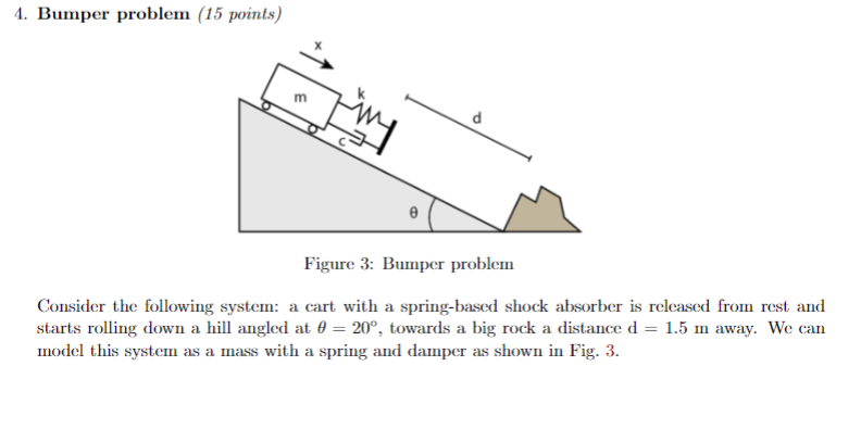 Please solve a ) through e ) : Bumper problem ( 1