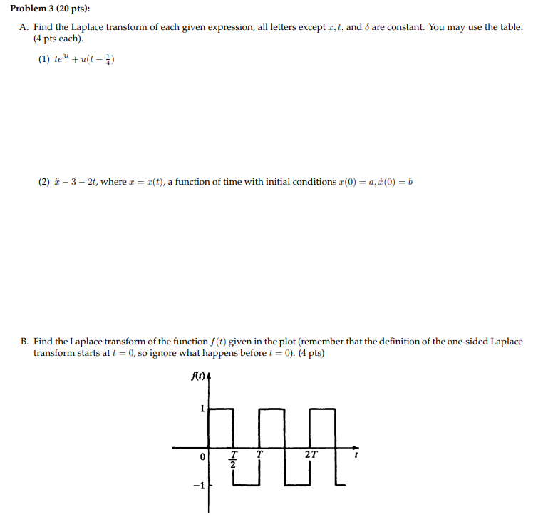 Problem 3 ( 2 0 pts