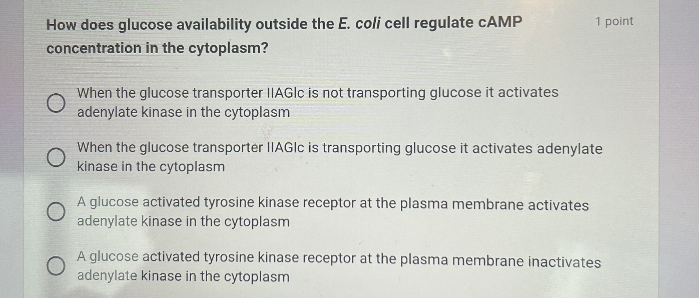How does glucose availability outside the E .