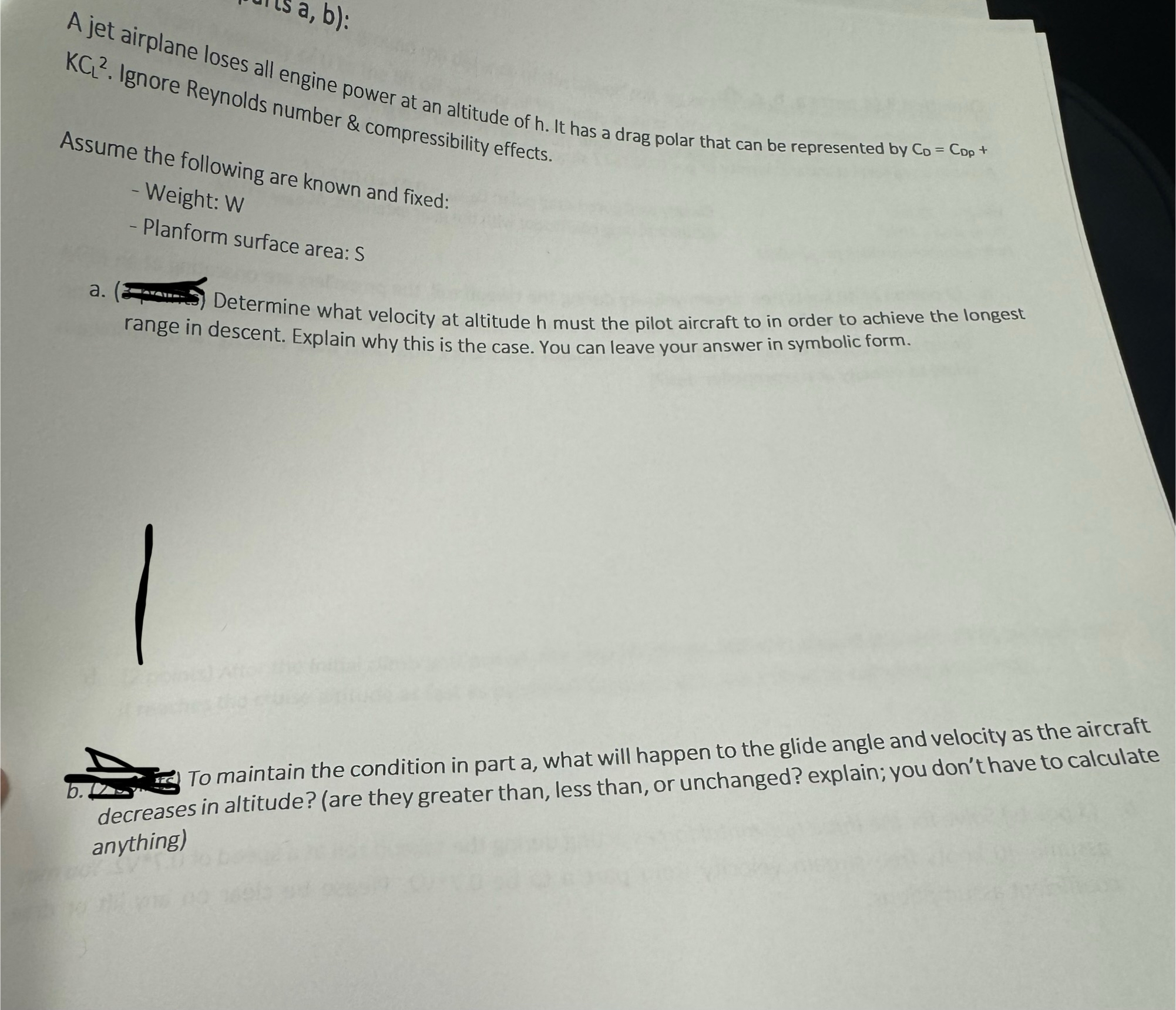 a , b ) : K C l L 2 . Ignore Reynolds all engine