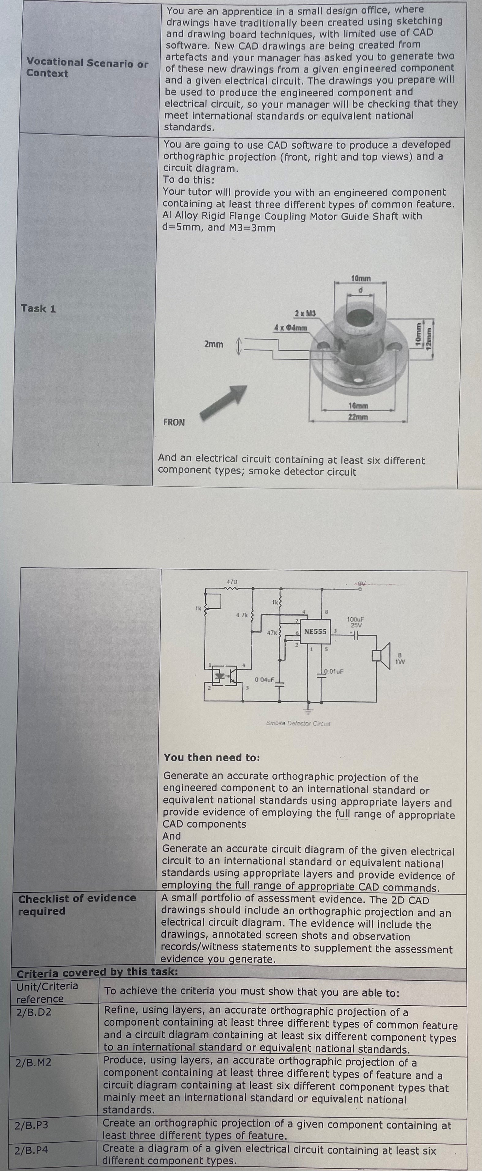 You are an apprentice in a small design office,
