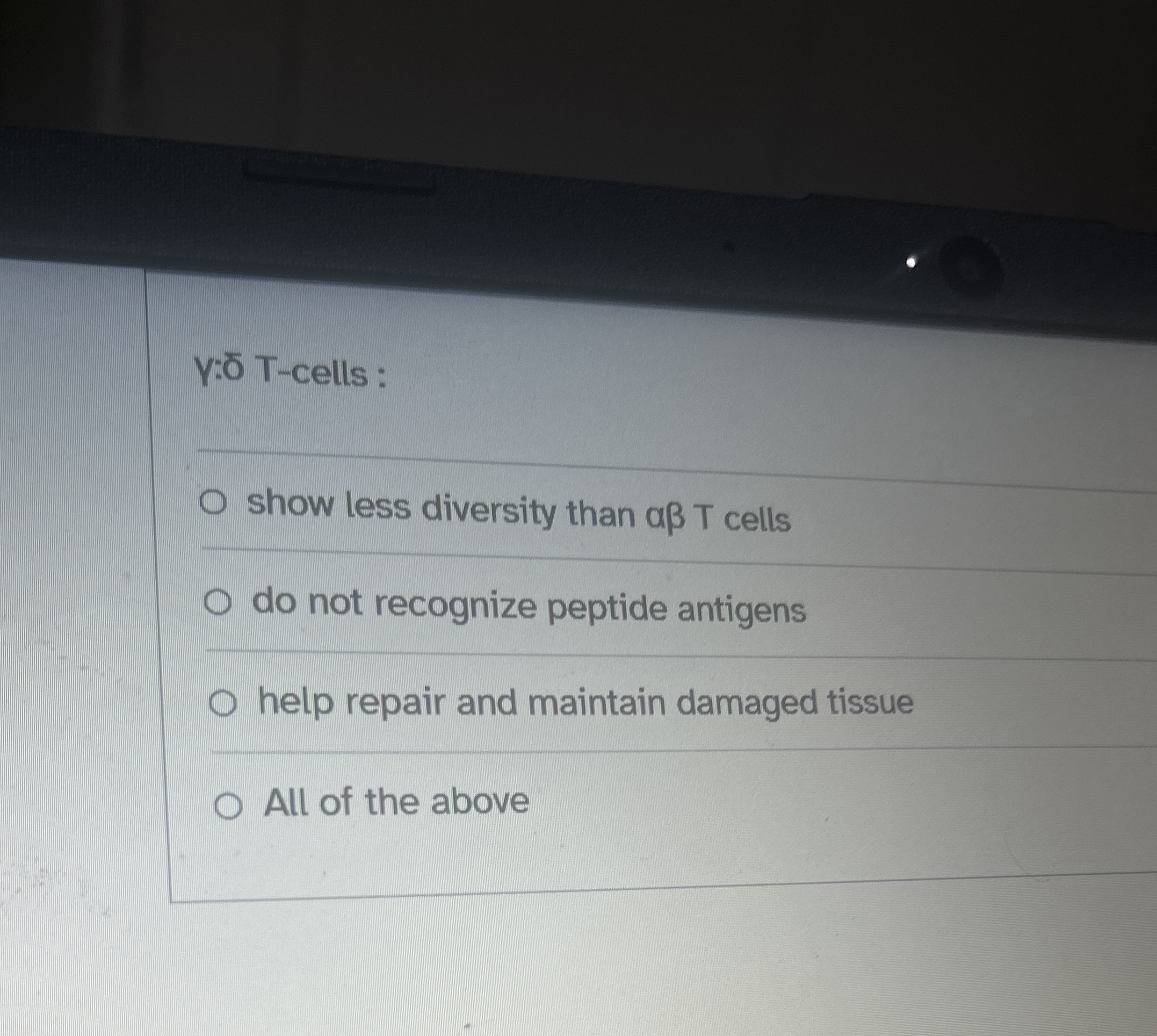 y : b a r ( T - cells : ) show less diversity