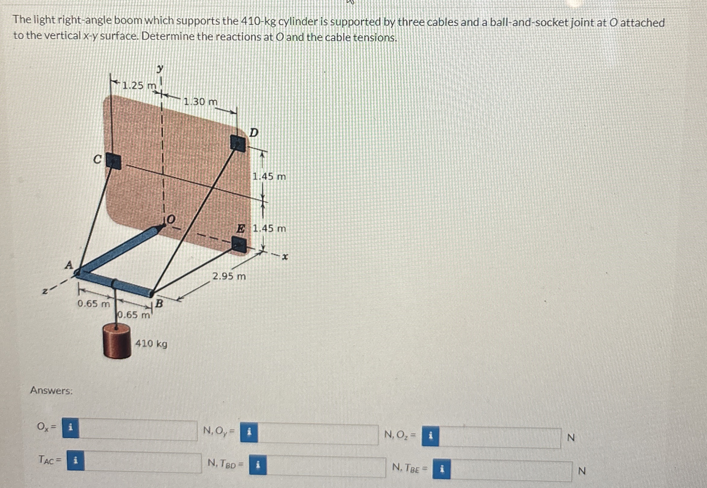 The light right - angle boom which supports the 4