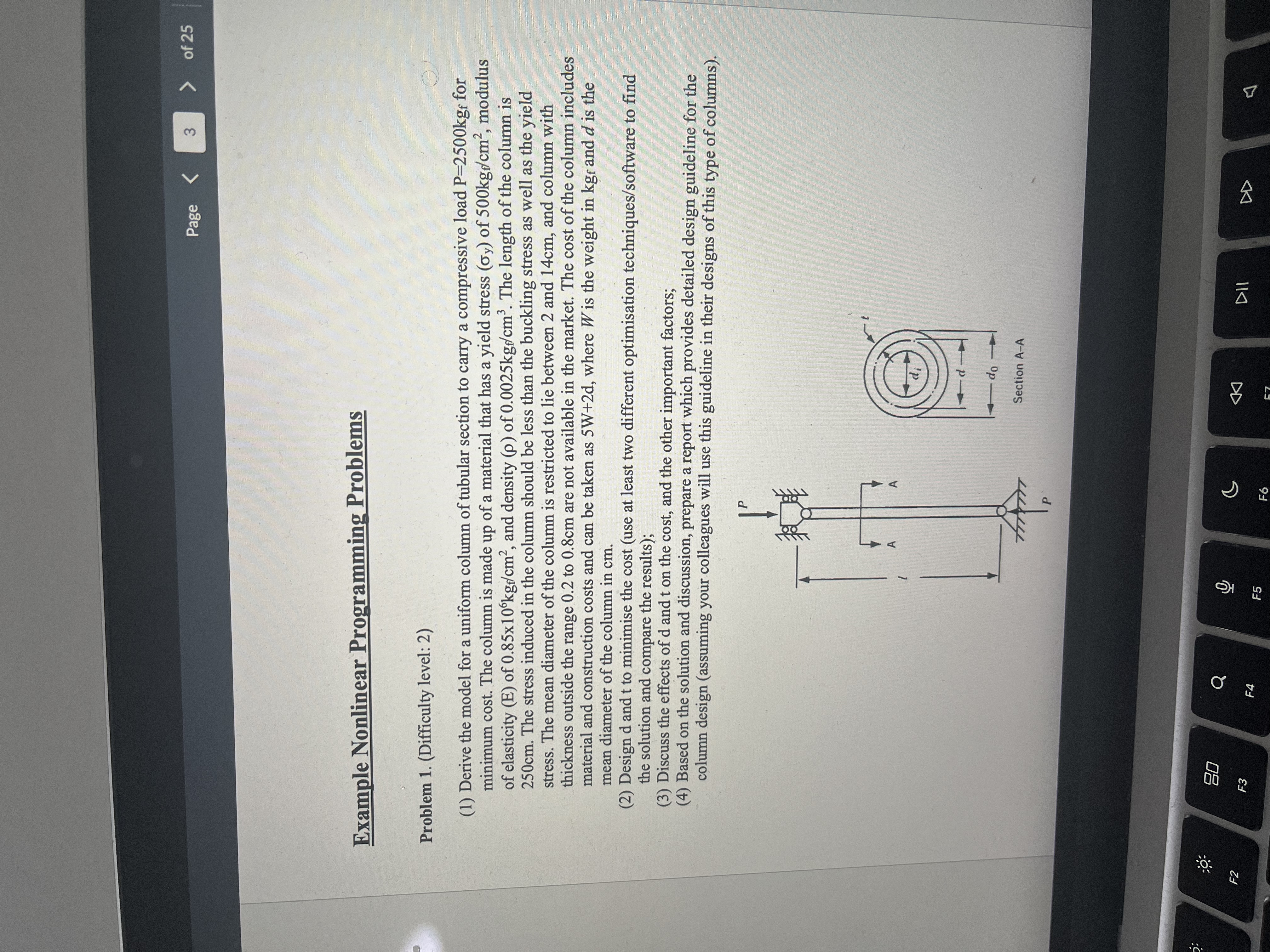 Example Nonlinear Programming Problems Problem 1