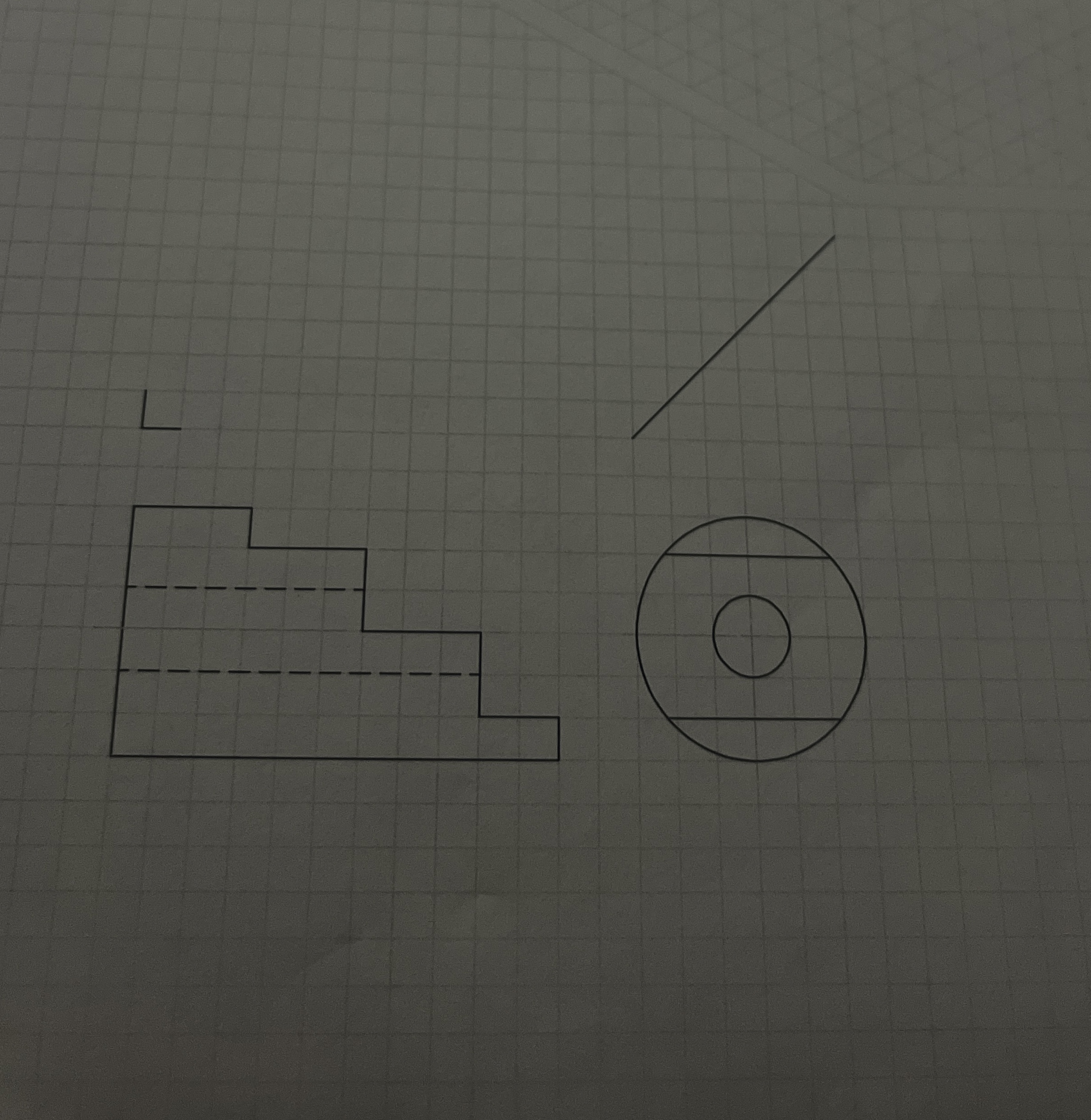 L Sketch the top view. Sketch the isometric if