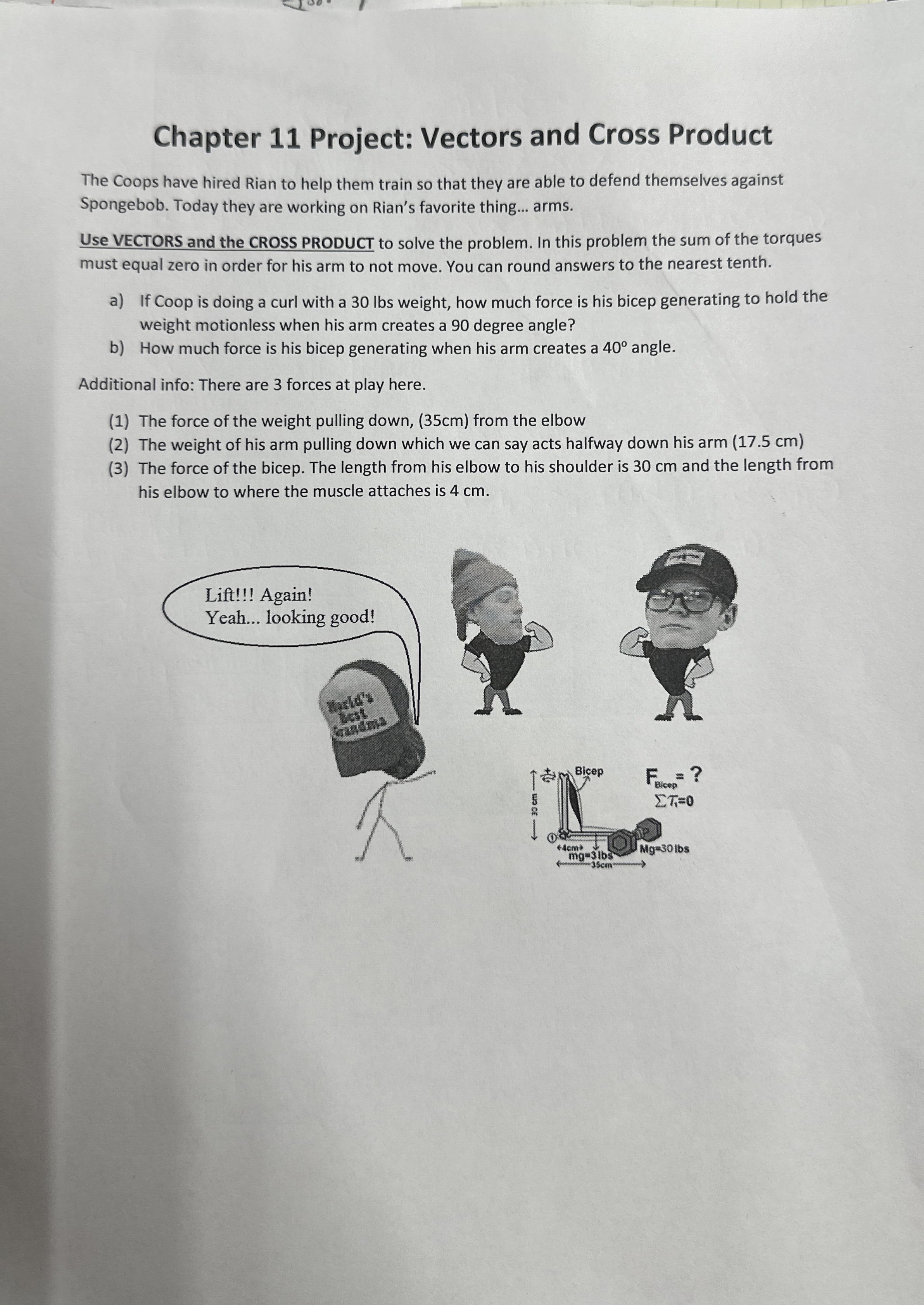 Chapter 1 1 Project: Vectors and Cross Product