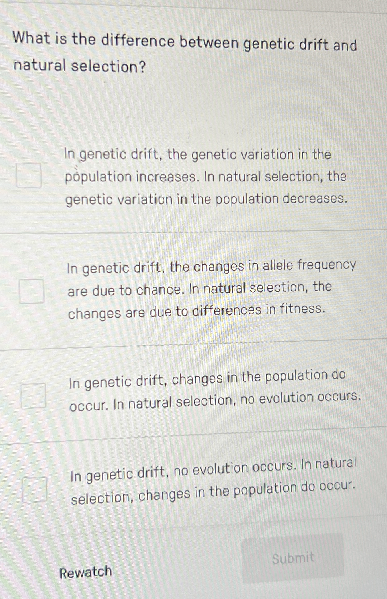 What is the difference between genetic drift and