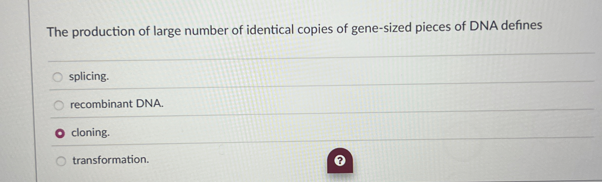 The AUG codon on the mRNA is recognized and bound