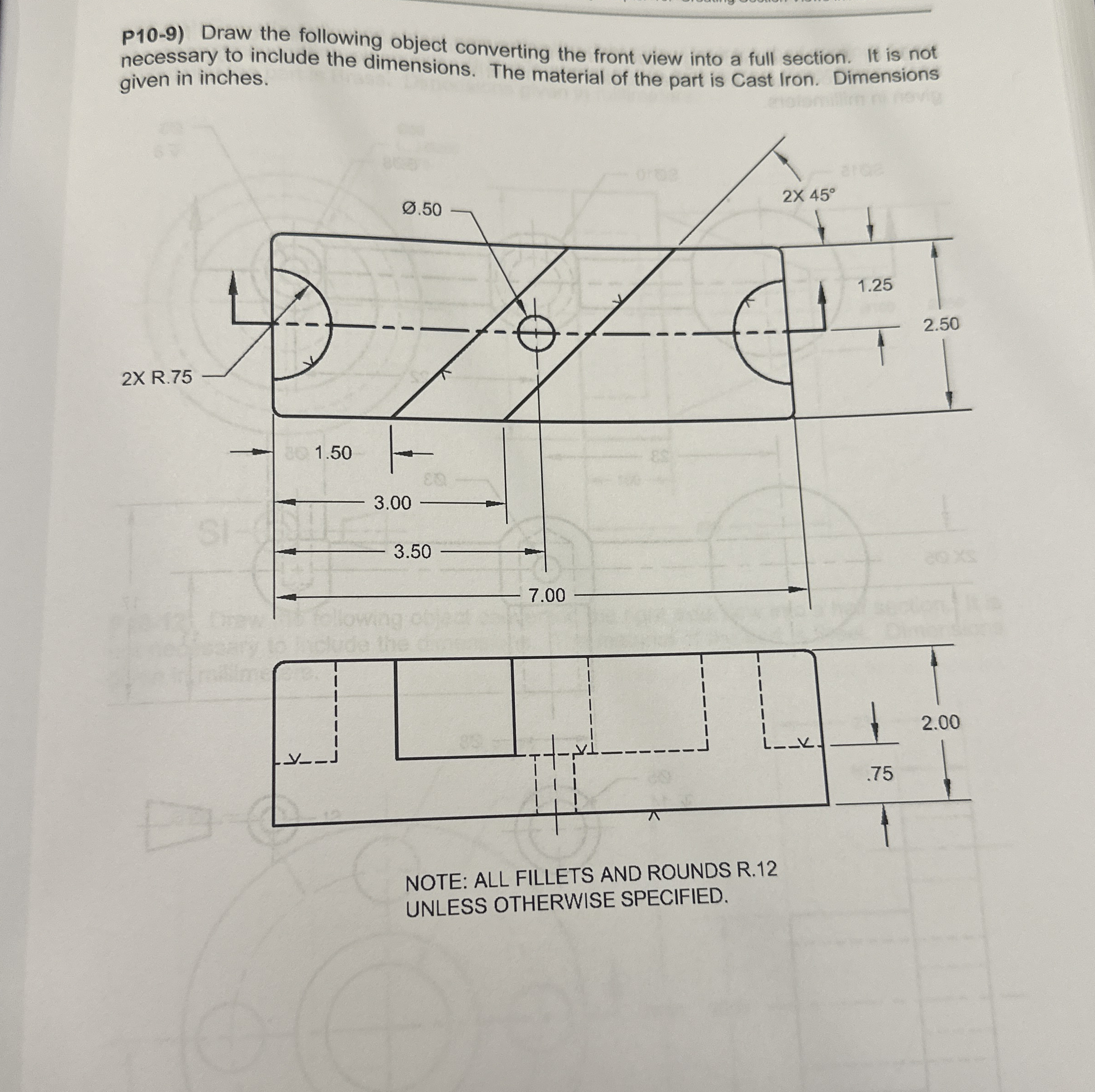 P 1 0 - 9 ) Draw the following object converting