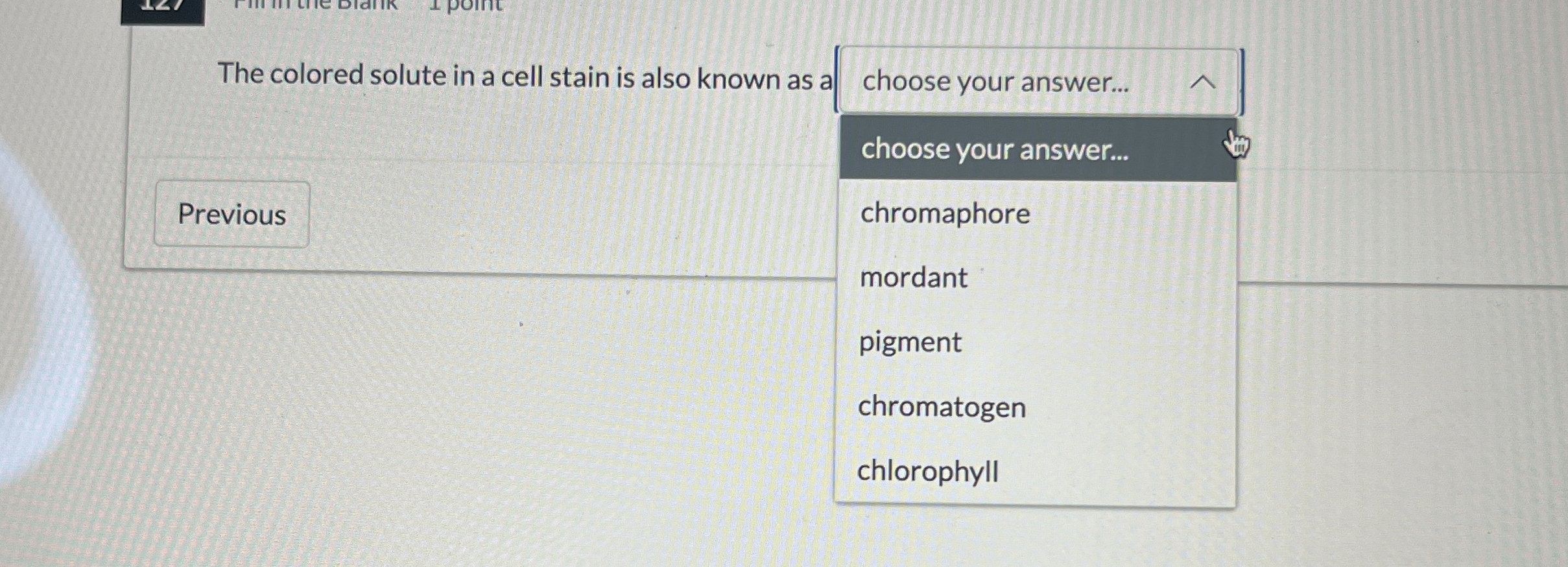 The colored solute in a cell stain is also known
