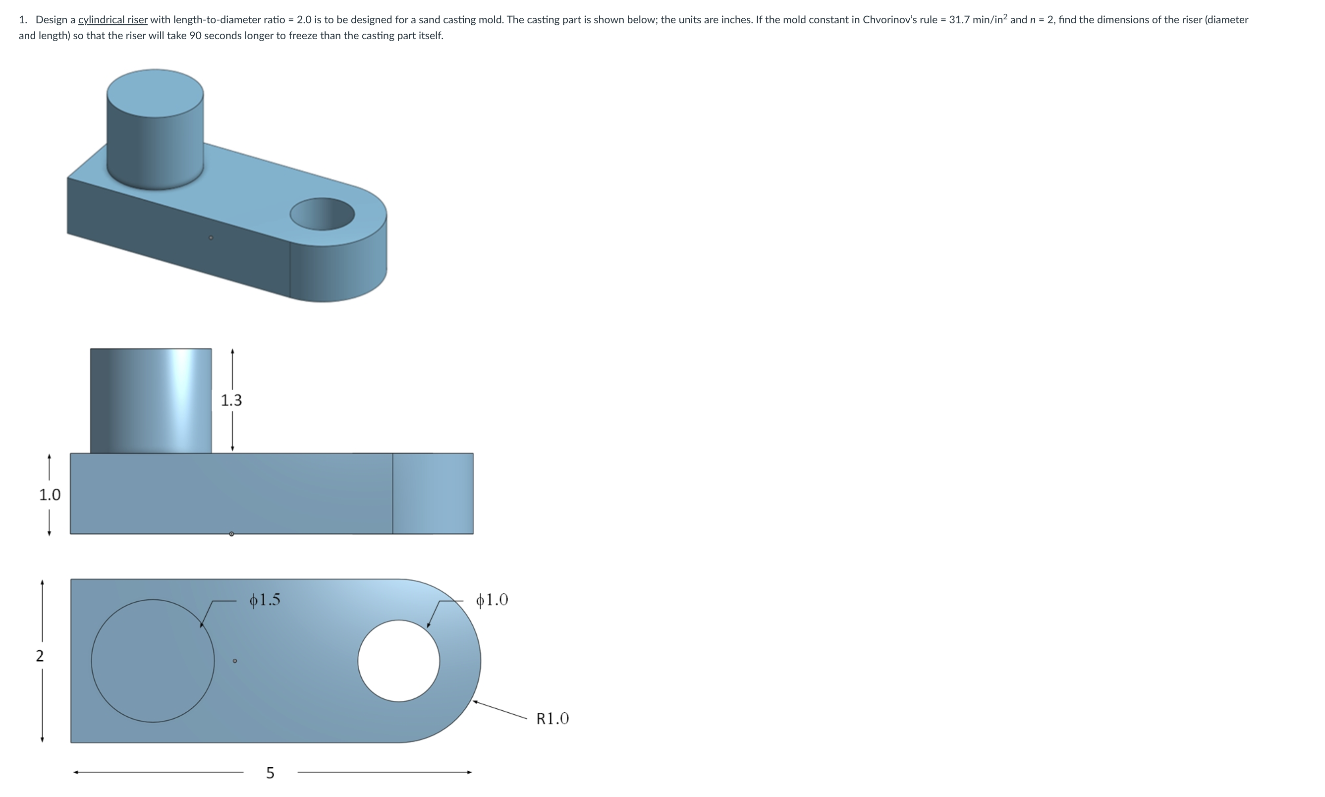 and length ) so that the riser will take 9 0