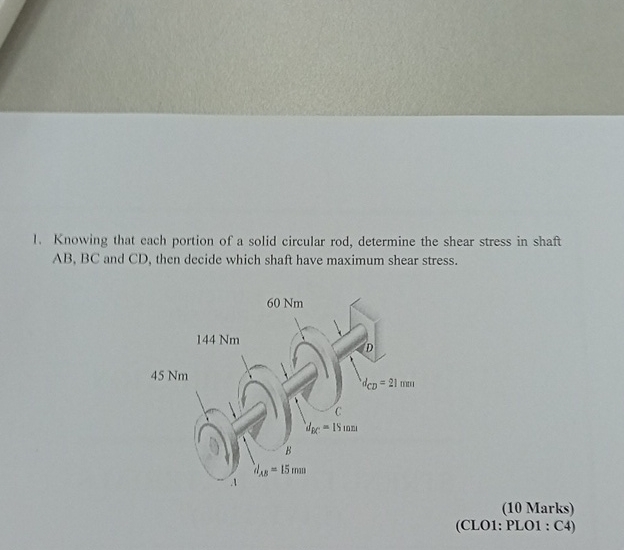 Knowing that each portion of a solid circular