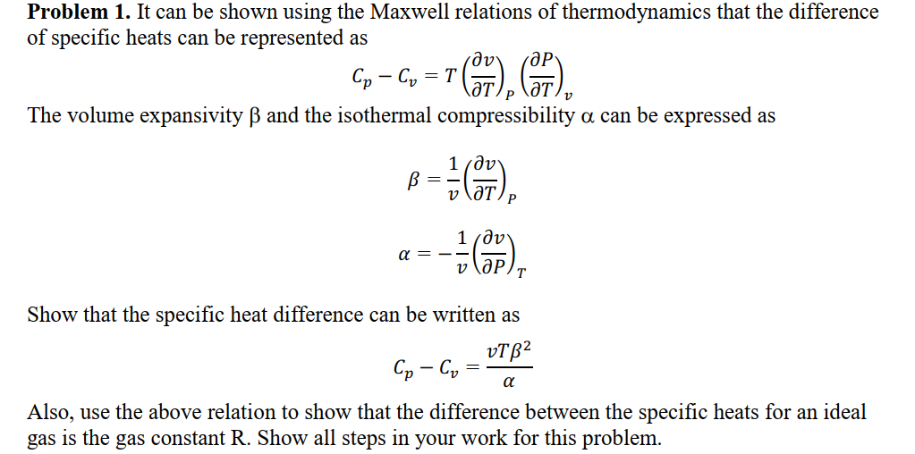 Problem 1 . It can be shown using the Maxwell
