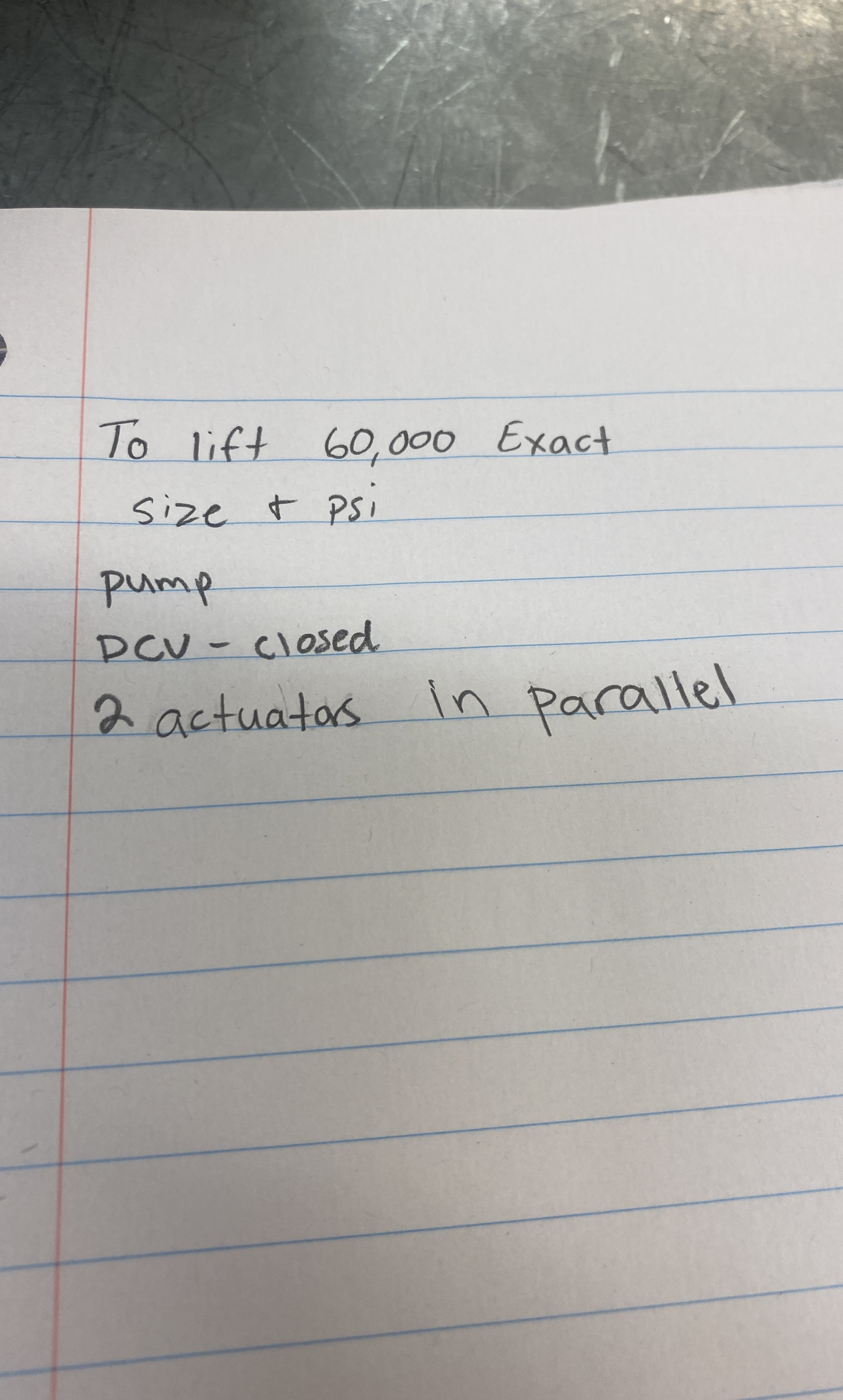 Steps for To lift 6 0 , 0 0 0 Exact size + psi